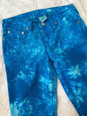 True Religion Blue Tie-Dye Jeans